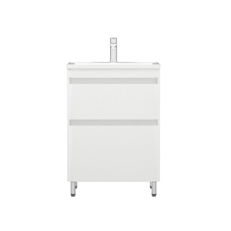 Тумба с раковиной Corozo Алабама 60 Z2 напольная, глянцевая белая