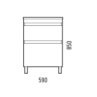 Тумба с раковиной Corozo Алабама 60 Z2 напольная, глянцевая белая