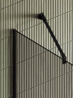 Душевая перегородка Maybahglass MGD-733-6у 89 см, профиль черный, стекло бронза