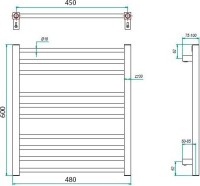 Полотенцесушитель водяной Grota Classic 48х60