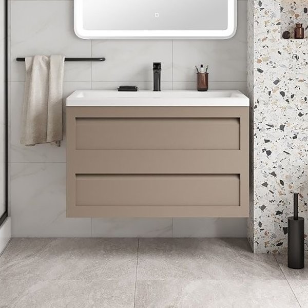 Тумба под раковину без столешницы Art&Max Platino 100 подвесная, капучино