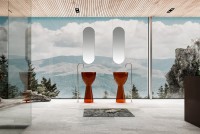 Раковина напольная Abber Kristall AT2703Opal 45 коричневая, круглая