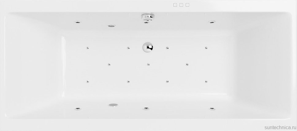 Акриловая ванна Excellent Pryzmat Slim WAEX.PRY17S.RELAX 170x75 см, встраиваемая, с гидромассажем, белая, с каркасом, со сливом-переливом