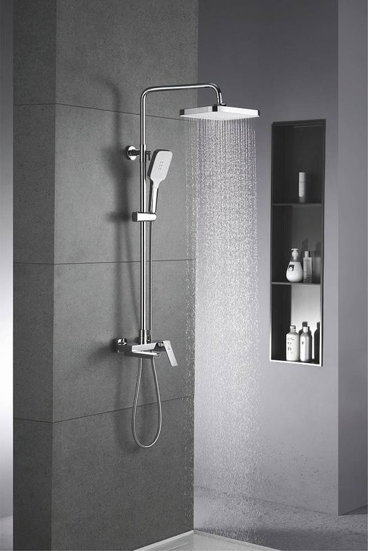 Душевая стойка Rose R1836 хром