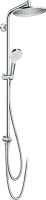 Душевой комплект Термостат Hansgrohe Ecostat 1001 CL ВМ 13201000 для ванны с душем + Стойка Crometta S 240 1jet Showerpipe Rеno 27270000 EcoSmart
