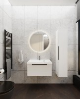 Зеркало круглое La Fenice Terra 65 белое матовое
