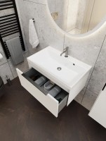 Зеркало круглое La Fenice Terra 65 белое матовое