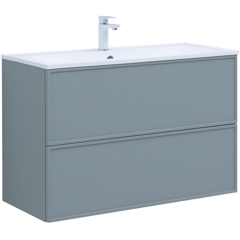 Тумба под раковину без столешницы Aquanet Арт 100 подвесная, мисти грин