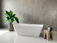 Акриловая ванна Aquanet Perfect 260050 170x75 см, отдельностоящая, белая, на ножках, со сливом-переливом