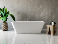 Акриловая ванна Aquanet Perfect 260050 170x75 см, отдельностоящая, белая, на ножках, со сливом-переливом