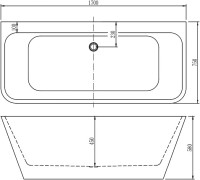 Акриловая ванна Aquanet Perfect 260050 170x75 см, отдельностоящая, белая, на ножках, со сливом-переливом