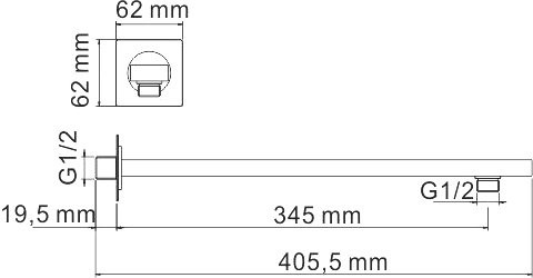Душевой комплект Wasserkraft Havel A3651.282.180.259.285.194.286 С ВНУТРЕННЕЙ ЧАСТЬЮ, золото
