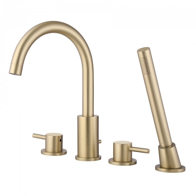 Смеситель на борт ванны Abber Wasser Kreis AF8113G матовое золото