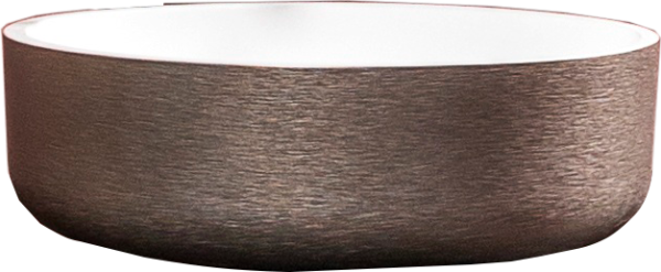 Накладная раковина Armadi Art NeoArt Corian 42 серебро, круглая, искусственный камень