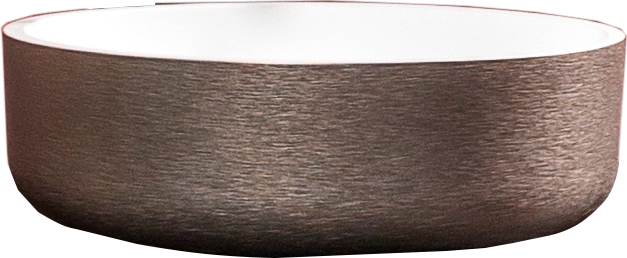 Накладная раковина Armadi Art NeoArt Corian 42 серебро, круглая, искусственный камень