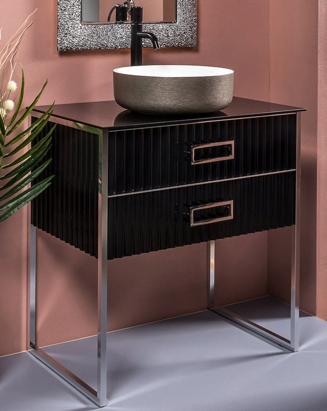 Накладная раковина Armadi Art NeoArt Corian 42 серебро, круглая, искусственный камень