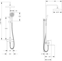 Душевая стойка BELZ B812 B24812-1 сатин