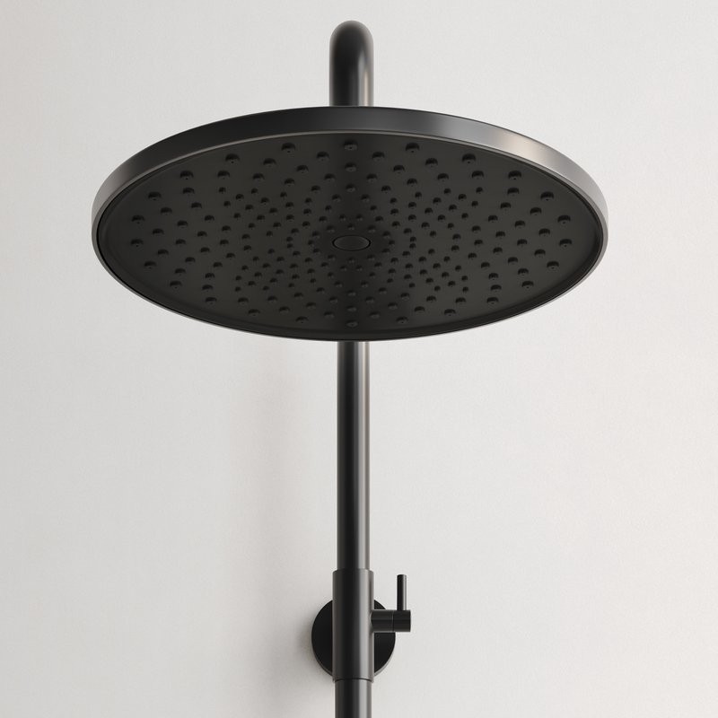 Душевая стойка Sancos Etna SC9007MB с термостатом, черная матовая