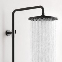 Душевая стойка Sancos Etna SC9007MB с термостатом, черная матовая