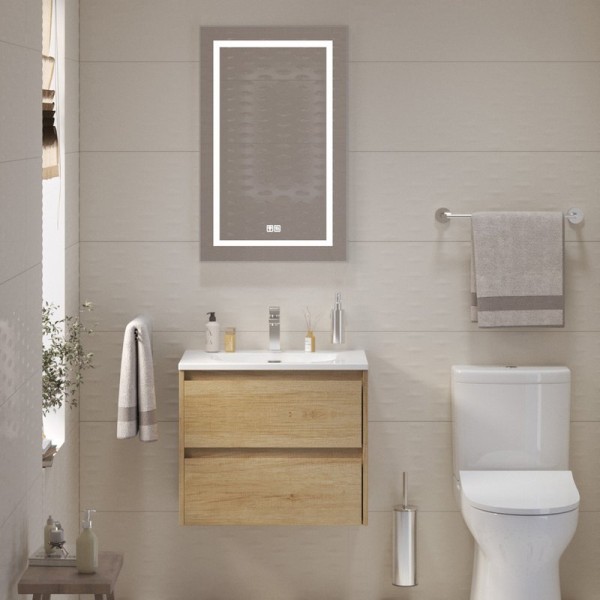 Мебель для ванной комнаты BelBagno Kraft 39 60 rovere nebrasca nature, раковина BB-8099-3-60