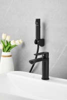 Комплект для раковины BELZ B713 B12713-7 с гигиеническим душем, матовый черный