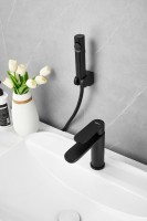 Комплект для раковины BELZ B713 B12713-7 с гигиеническим душем, матовый черный