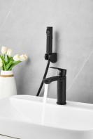 Комплект для раковины BELZ B713 B12713-7 с гигиеническим душем, матовый черный