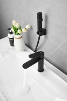 Комплект для раковины BELZ B713 B12713-7 с гигиеническим душем, матовый черный