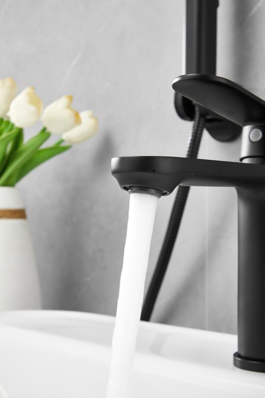 Комплект для раковины BELZ B713 B12713-7 с гигиеническим душем, матовый черный