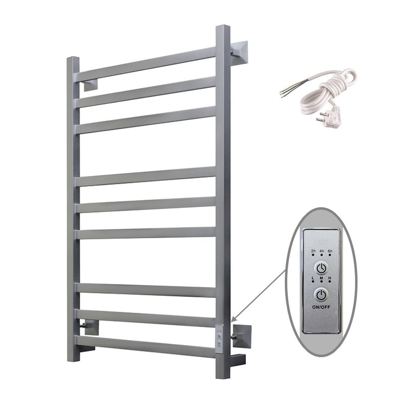 Полотенцесушитель электрический Тругор Пэк 21 кв 80x55 см, подключение справа, слева, матовый хром, лесенка