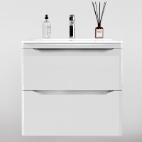 Тумба под раковину Style Line Марелла 70 подвесная, антискрейтч, белый глянец