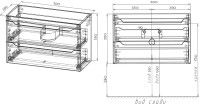 Тумба под раковину Style Line Марелла 70 подвесная, антискрейтч, белый глянец