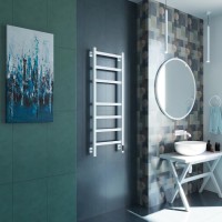 Полотенцесушитель электрический Grota Nosto 430х1200 RAL9016 EL 120x45 см, подключение справа, слева, скрытое подключение справа, матовый белый, лесенка, из стали