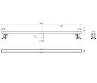 Душевой трап (лоток) Wonzon & Woghand WW-65406M-GM 60 см, с сифоном