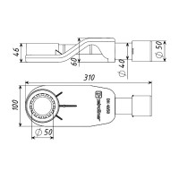 Душевой трап (лоток) Wonzon & Woghand WW-65406M-GM 60 см, с сифоном