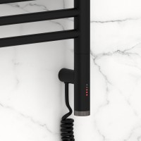 Полотенцесушитель электрический Сунержа Богема 3.1 31-6005-1240 130x45 см, подключение справа, матовый черный, лесенка