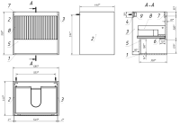 Тумба с раковиной Belux Долли НП 60-01 подвесная, дуб Денвер, глянцевый белый