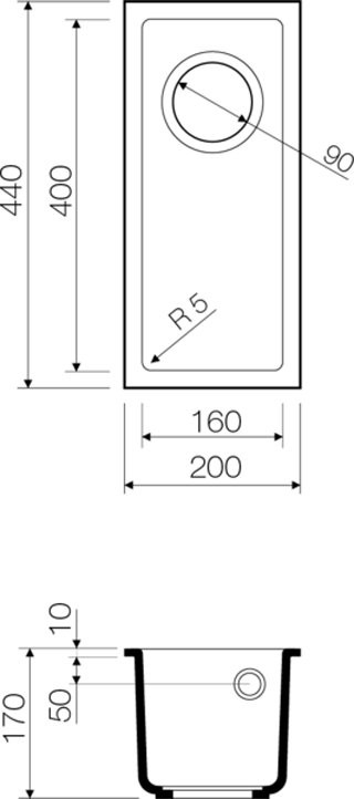 Дополнительная мойка Omoikiri Bosen 20-U-WH белая