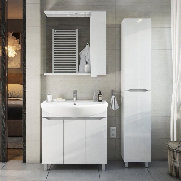 Мебель для ванной комнаты SanStar Лайн 80 белая