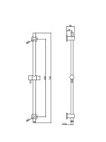 Душевая штанга D&K DC1005502 хром Душевая штанга D&K DC1005502 хром