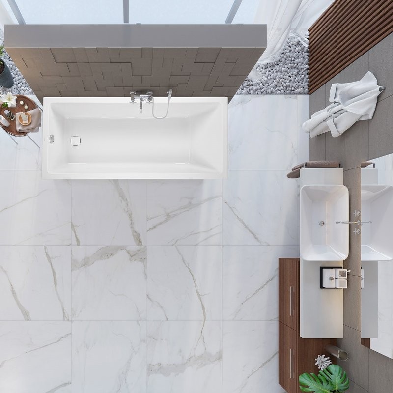 Акриловая ванна Vagnerplast Cavallo 150x70 см, пристенная, ультрабелая, на ножках