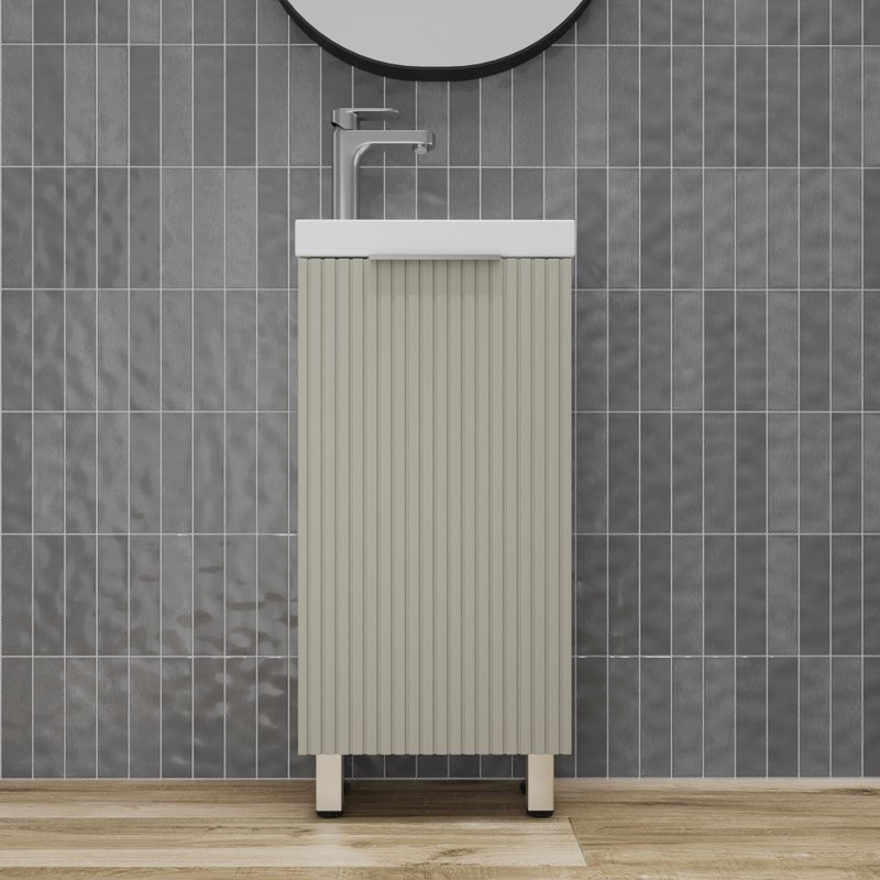 Тумба с раковиной Style Line Соло 40 санд серая галька