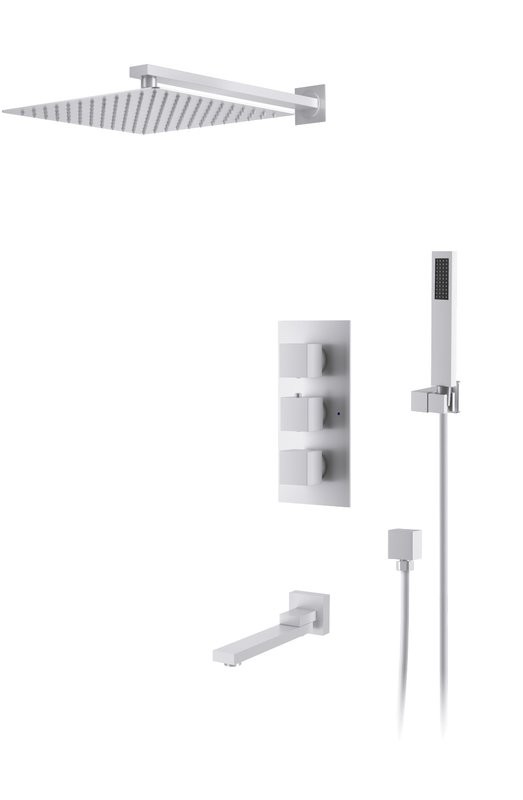 Душевой комплект D&K Bayern.Liszt DA2515608A04 С ВНУТРЕННЕЙ ЧАСТЬЮ, матовый белый
