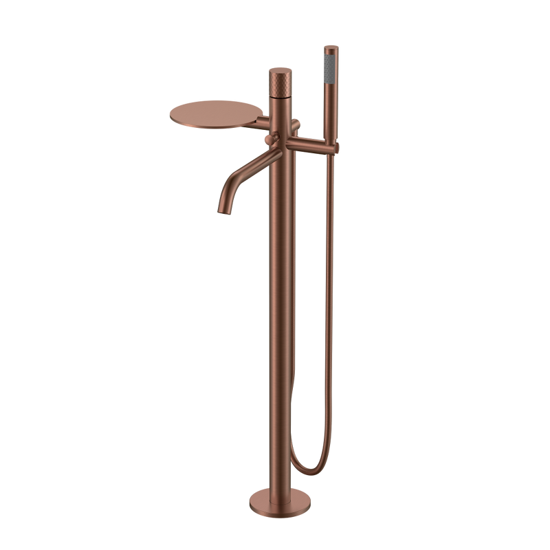Напольный смеситель для ванны с душем Boheme Stick diamond 129-BRB brushed bronze
