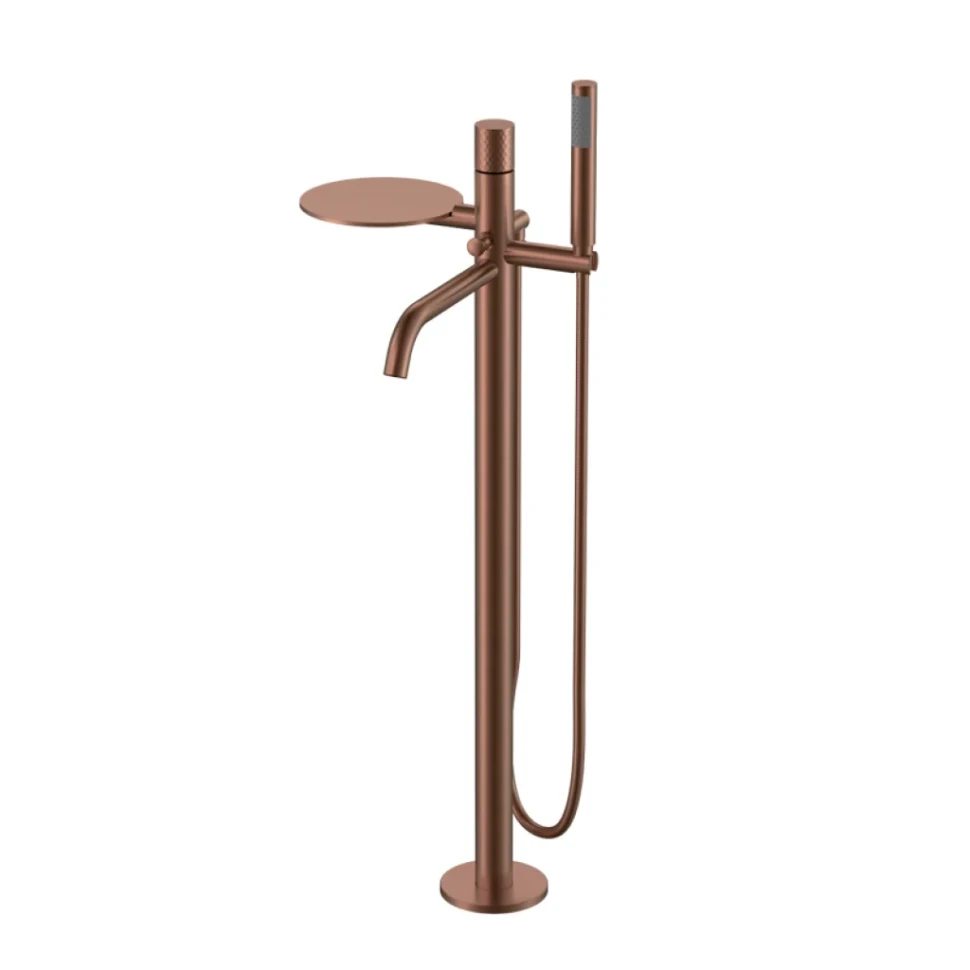 Напольный смеситель для ванны с душем Boheme Stick diamond 129-BRB brushed bronze