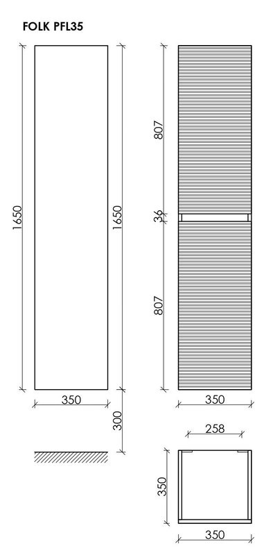 Шкаф-пенал для ванной Sancos PFL35CP