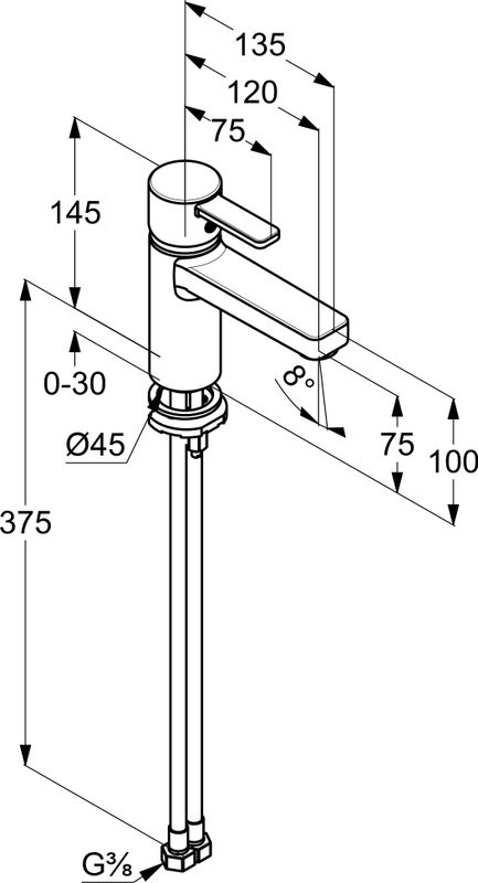 Смеситель для раковины Kludi Zenta XL 382620575