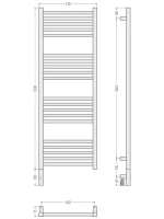 Полотенцесушитель электрический Сунержа Модус 3.1 30-5900-1240 130x45 см, подключение слева, матовый белый, лесенка