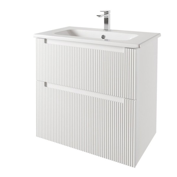 Тумба с раковиной Dreja Euphoria 80 матовая белая