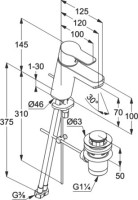Комплект для ванной Kludi Pure&Easy 376850565 Комплект для ванной Kludi Pure&Easy 376850565